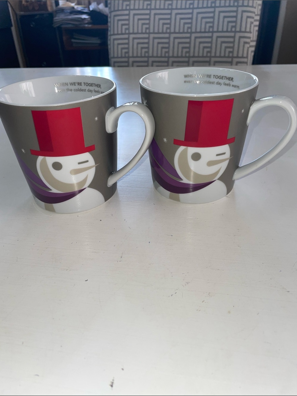 Starbucks 2011  When we are together set of 2 oversized mugs